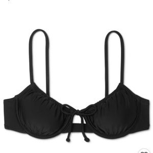 Target underwire bikini top black